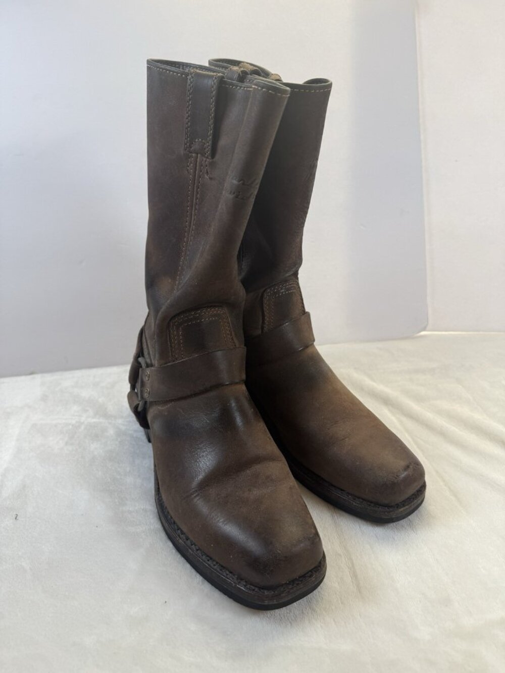 Harley Davidson Hustin Harness Boots Authentic Leather Riding Boots sz 8